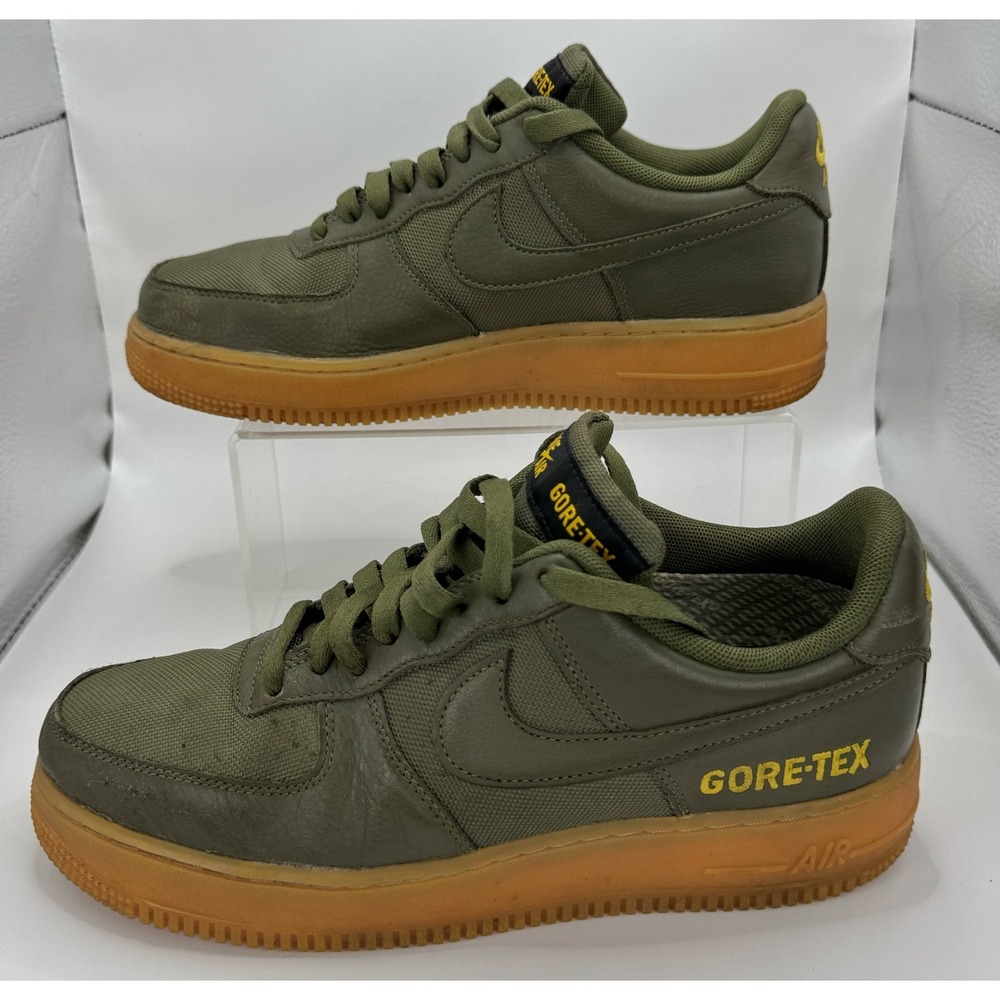 Nike Shoes Men Size 7.5 Air Force 1 Low Gore-Tex Medium Olive Waterproof Sneaker - Picture 6 of 8